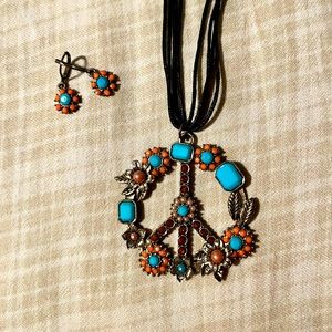 Peace Sign Jewelry Set
